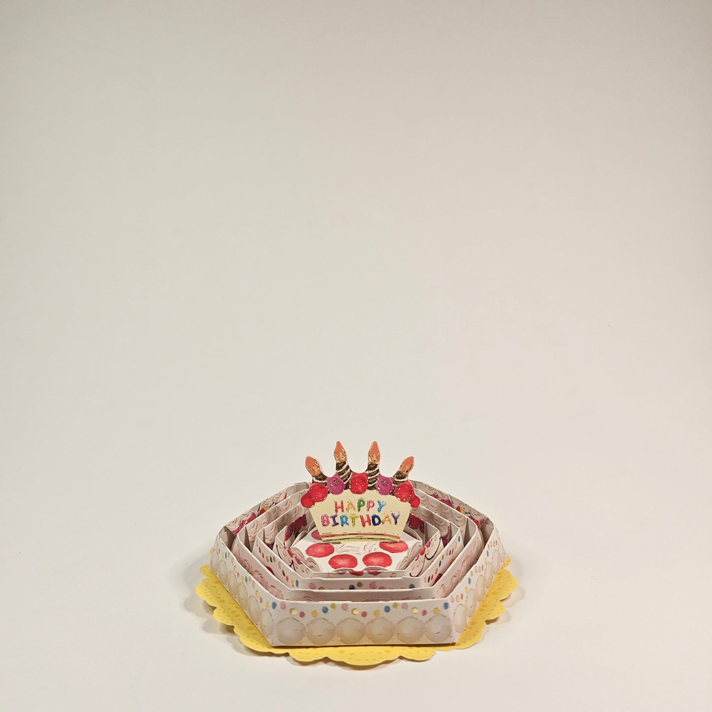 Multi-tier Birthday Cake Pop-up Card