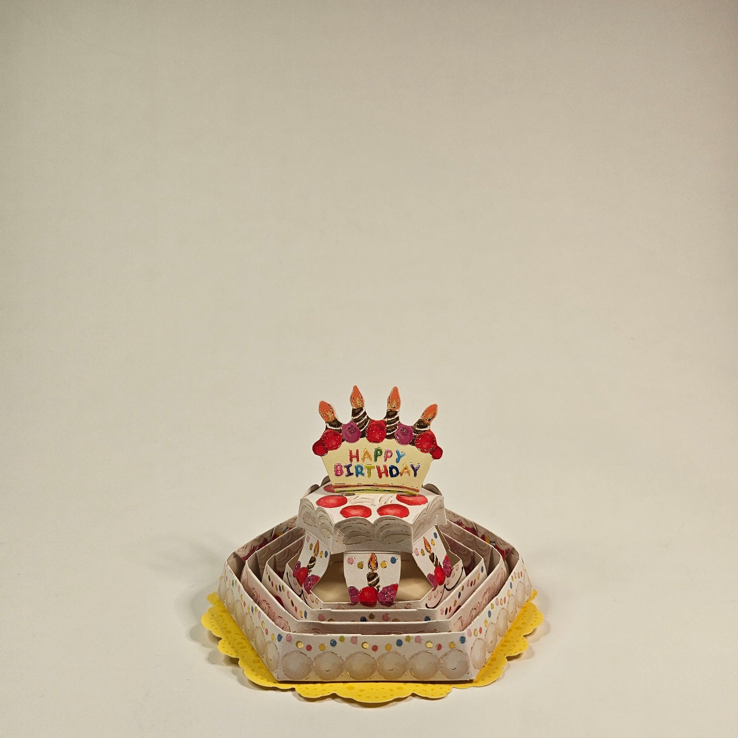 Multi-tier Birthday Cake Pop-up Card
