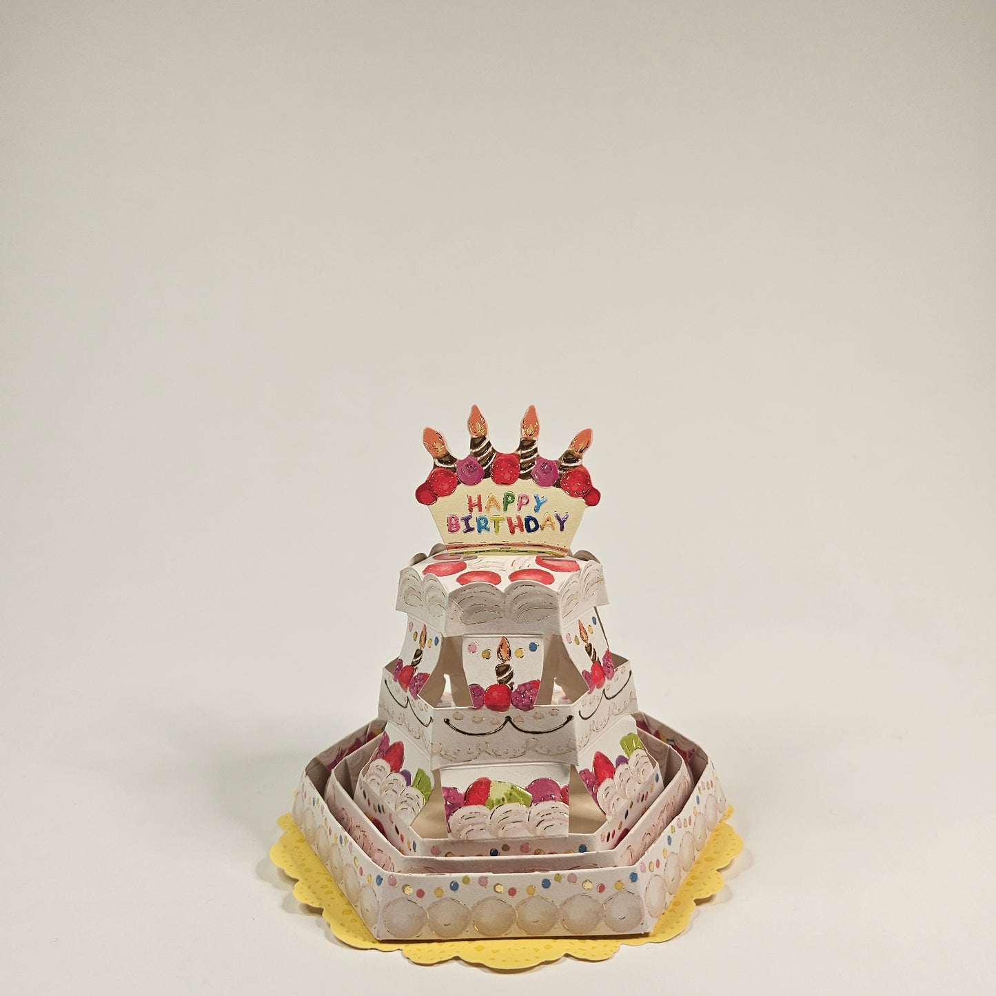 Multi-tier Birthday Cake Pop-up Card