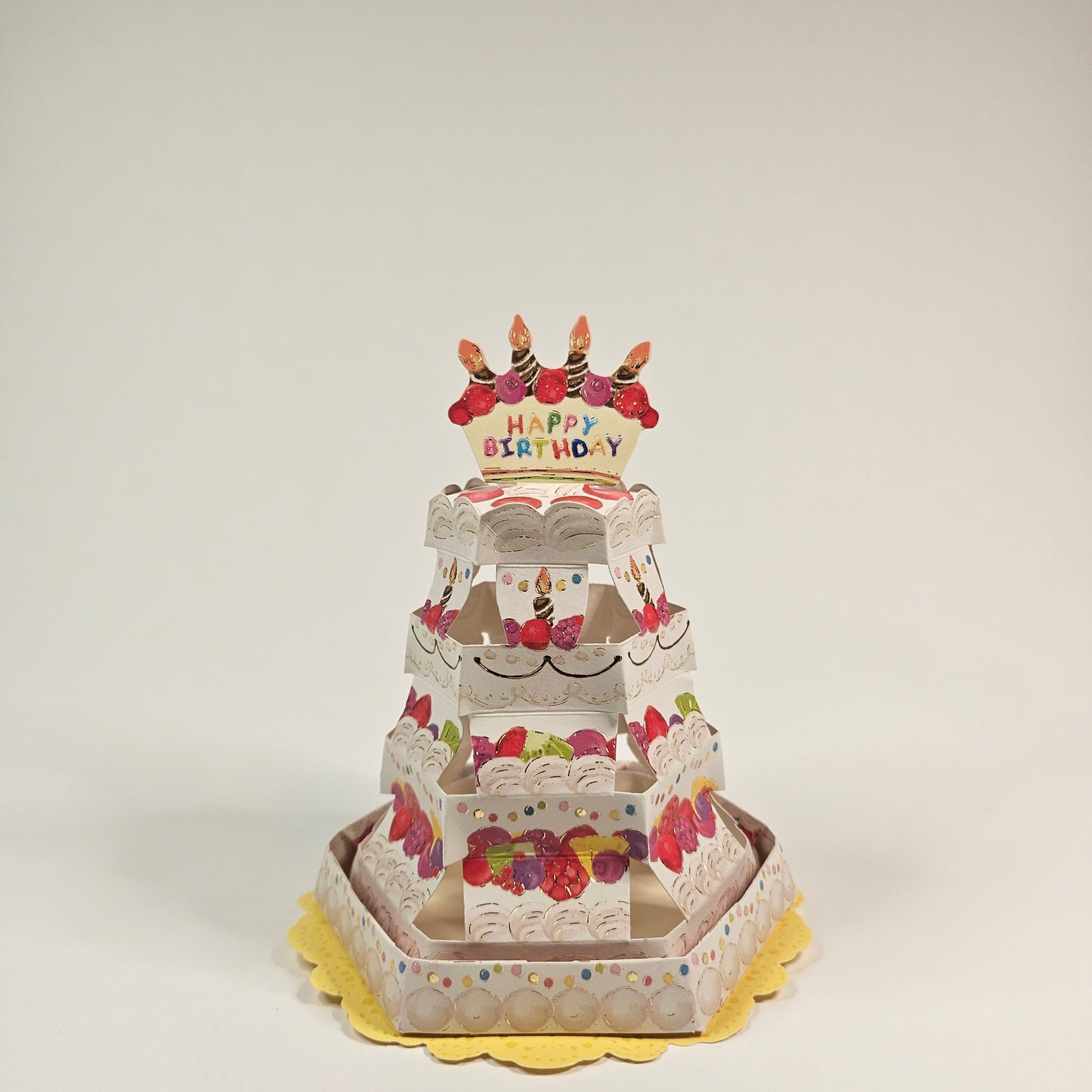 Multi-tier Birthday Cake Pop-up Card