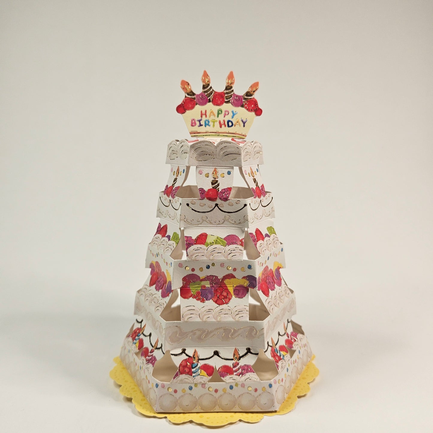 Multi-tier Birthday Cake Pop-up Card