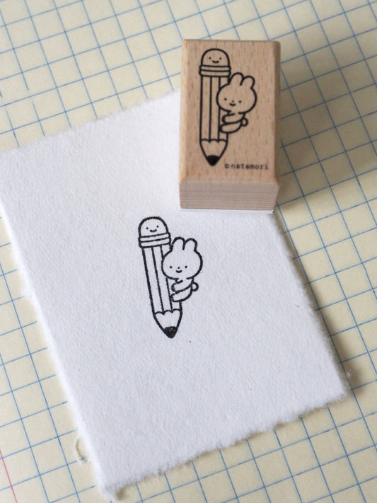 Natamori- Bunny pencil • stamp