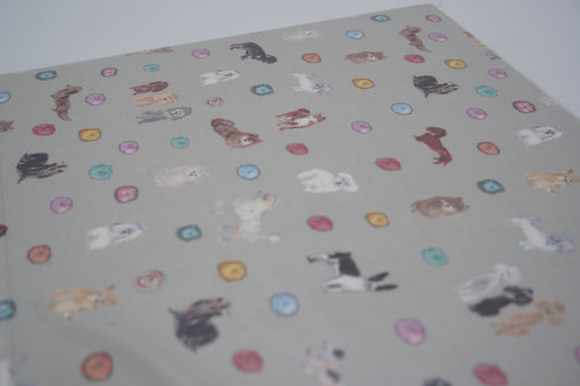 Paper Message Notepad Memo (Dog & flower)