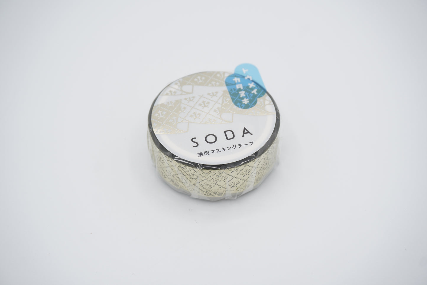 KINGJIM SODA Washi Tape - White Gold Foil X Die-cut Type Curtain 15mm Vol.5