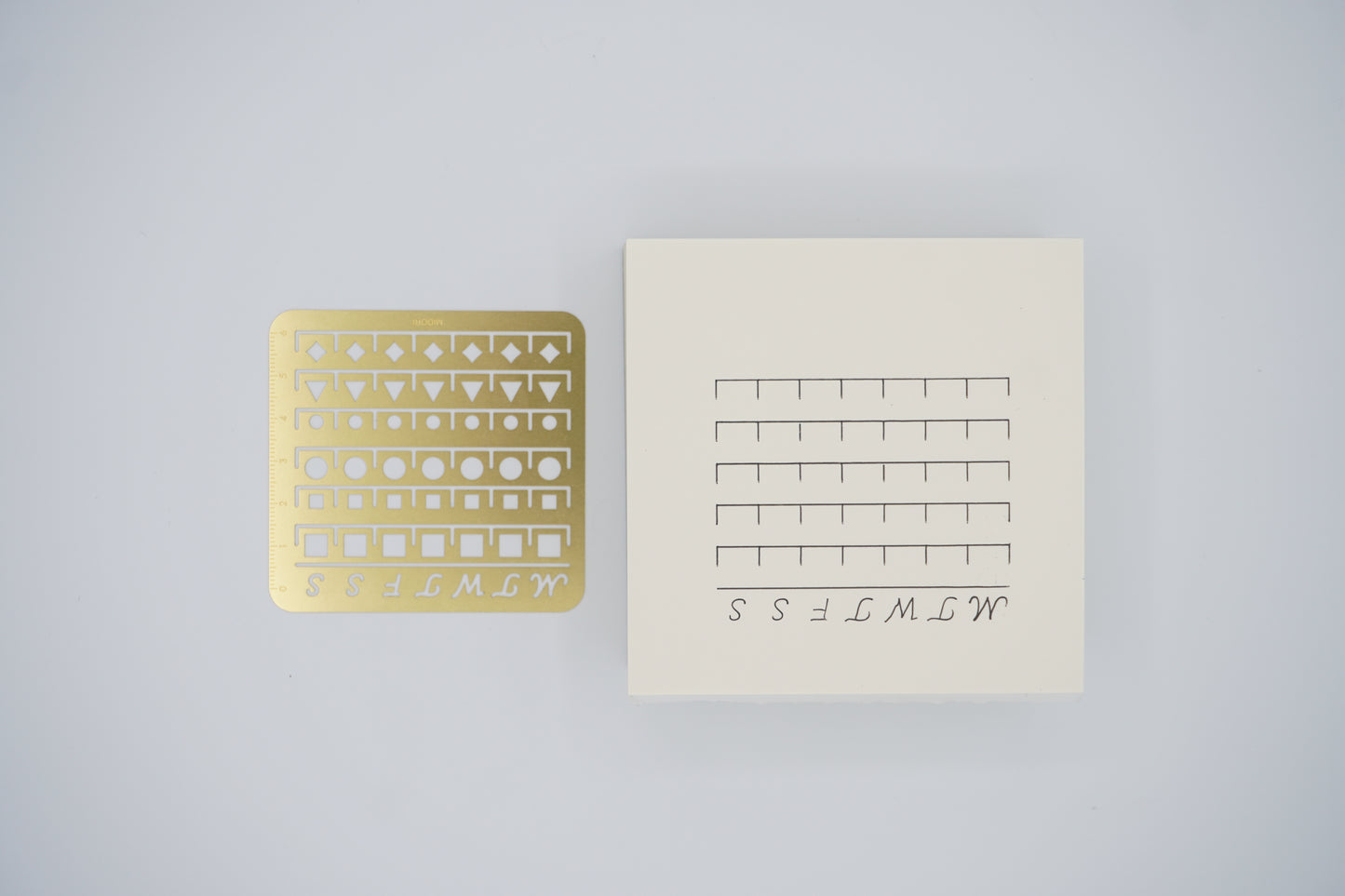 MD Calendar Template Stencil - Monthly Block - Medium