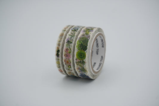 Round Top Masking Tape Yano Design Flower Line series:3