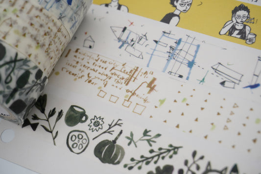 Round top - Washi tape - Path design - 20mm