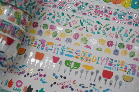 Round top - Washi tape - Space craft - 15mm
