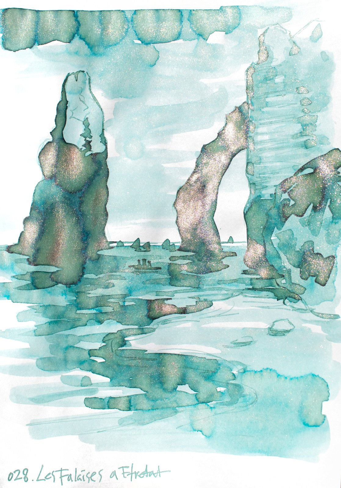 Dominant Industry Pearl Painter Series Ink No. 028 Les Falaises à Étretat (25ml)