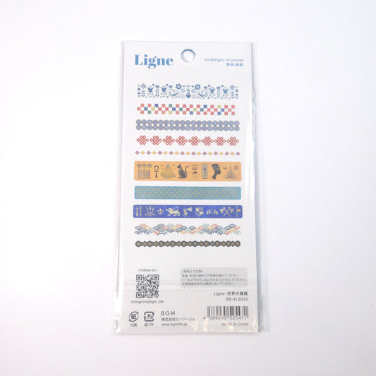 BGM Planner Stickers Flake Seal Linge* World Patterns