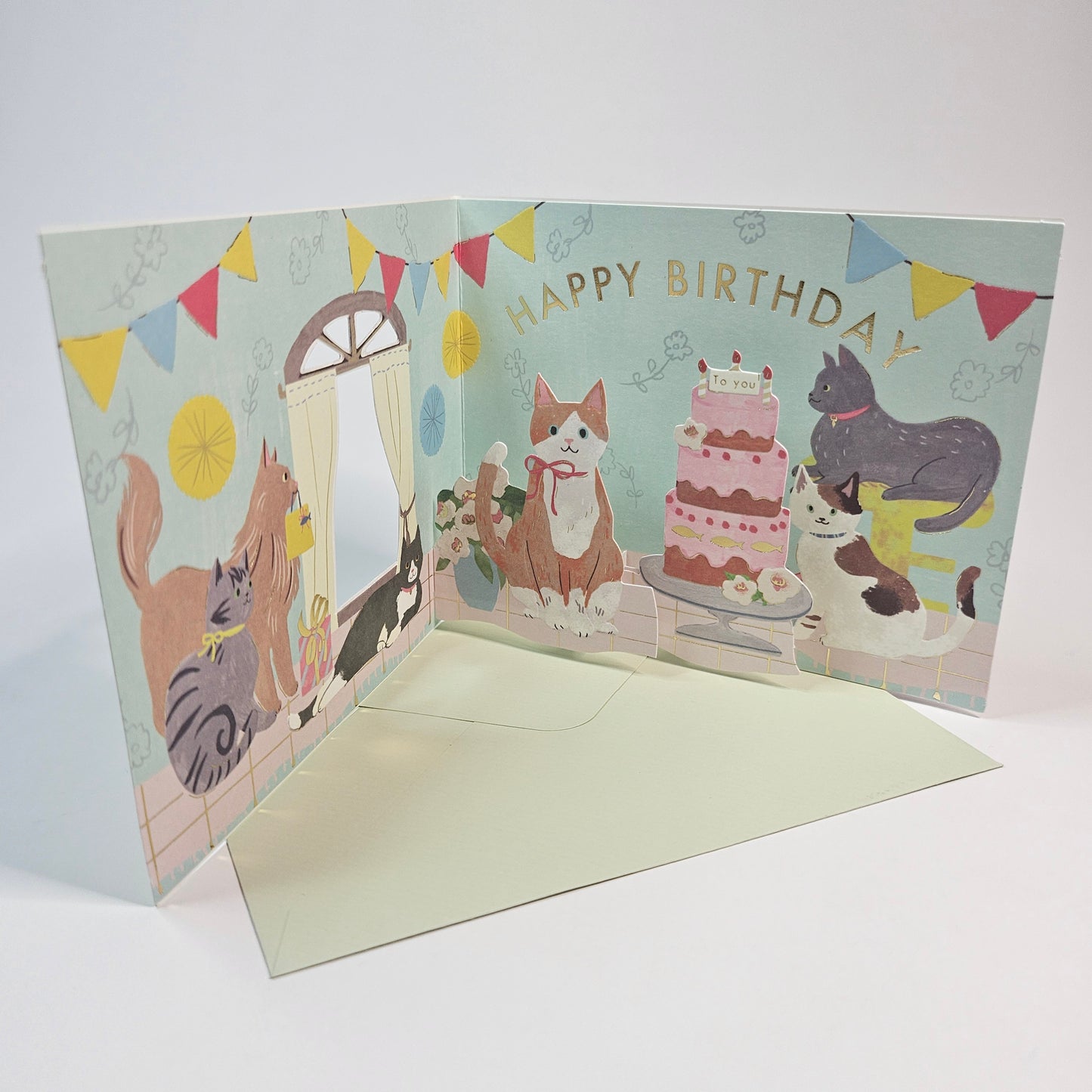Birthday Pop-up Card (Cat)