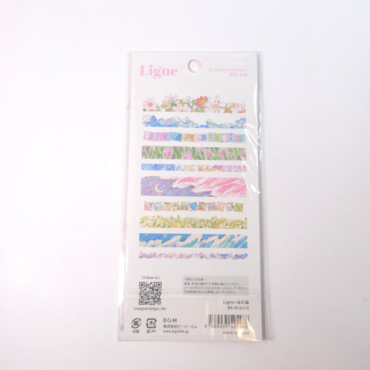 BGM Planner Stickers Flake Seal Linge* Oil Painting