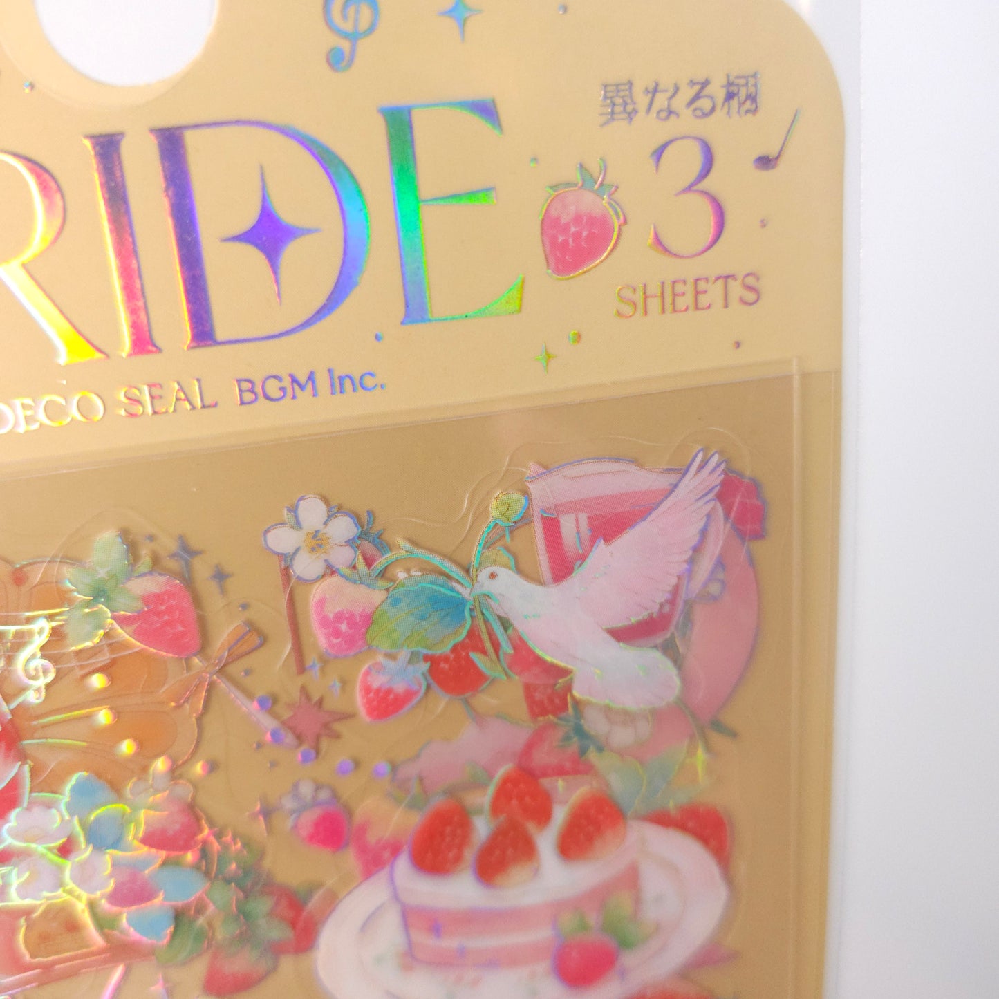 BGM "Oshikatsu Item" Planner Stickers Clear Seal IRIDE* Strawberry