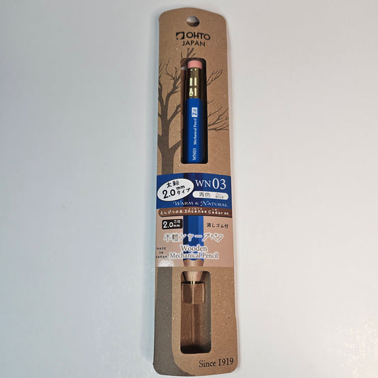 OHTO Mechanical pencil with wooden shaft WN03 2.0mm (Blue)