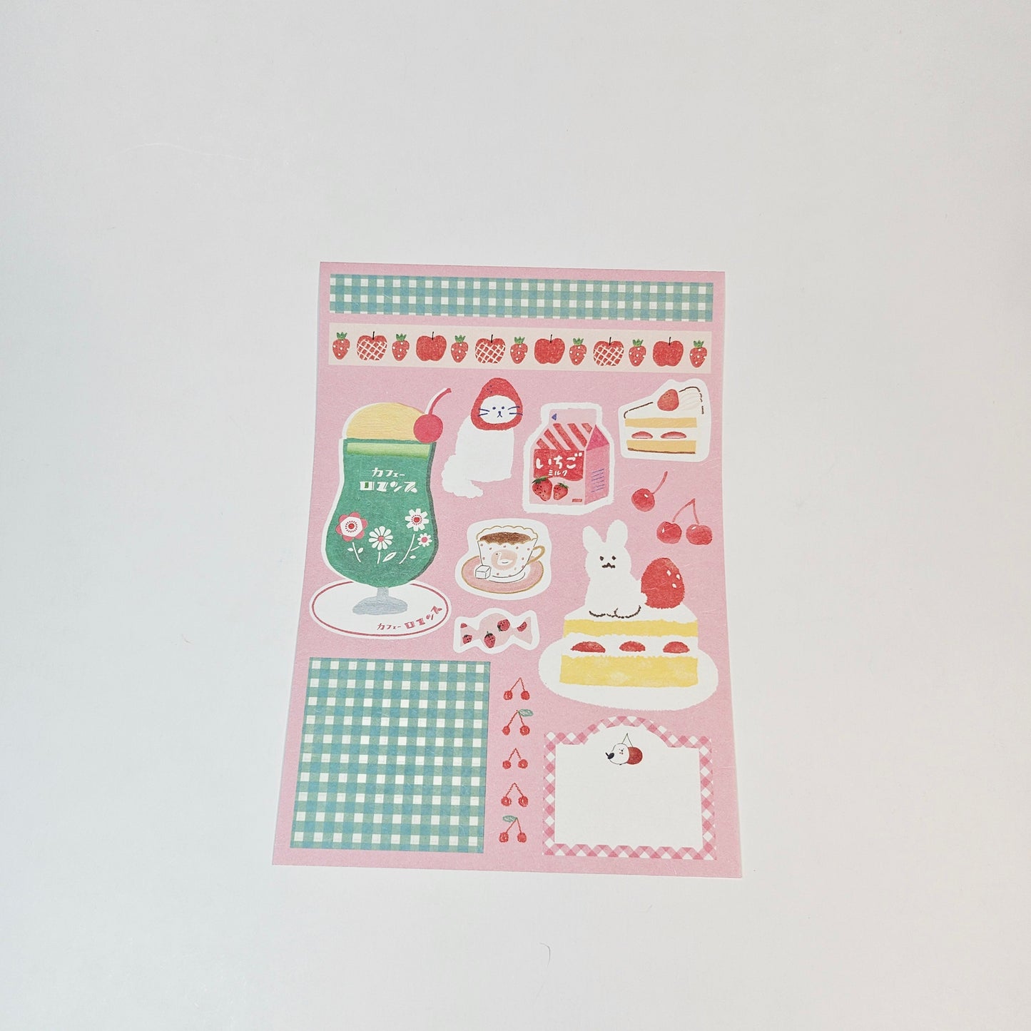 Decorative Paper - Cat, rabbits and cakes