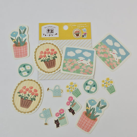 Furukawashiko Flake Stickers - Garden