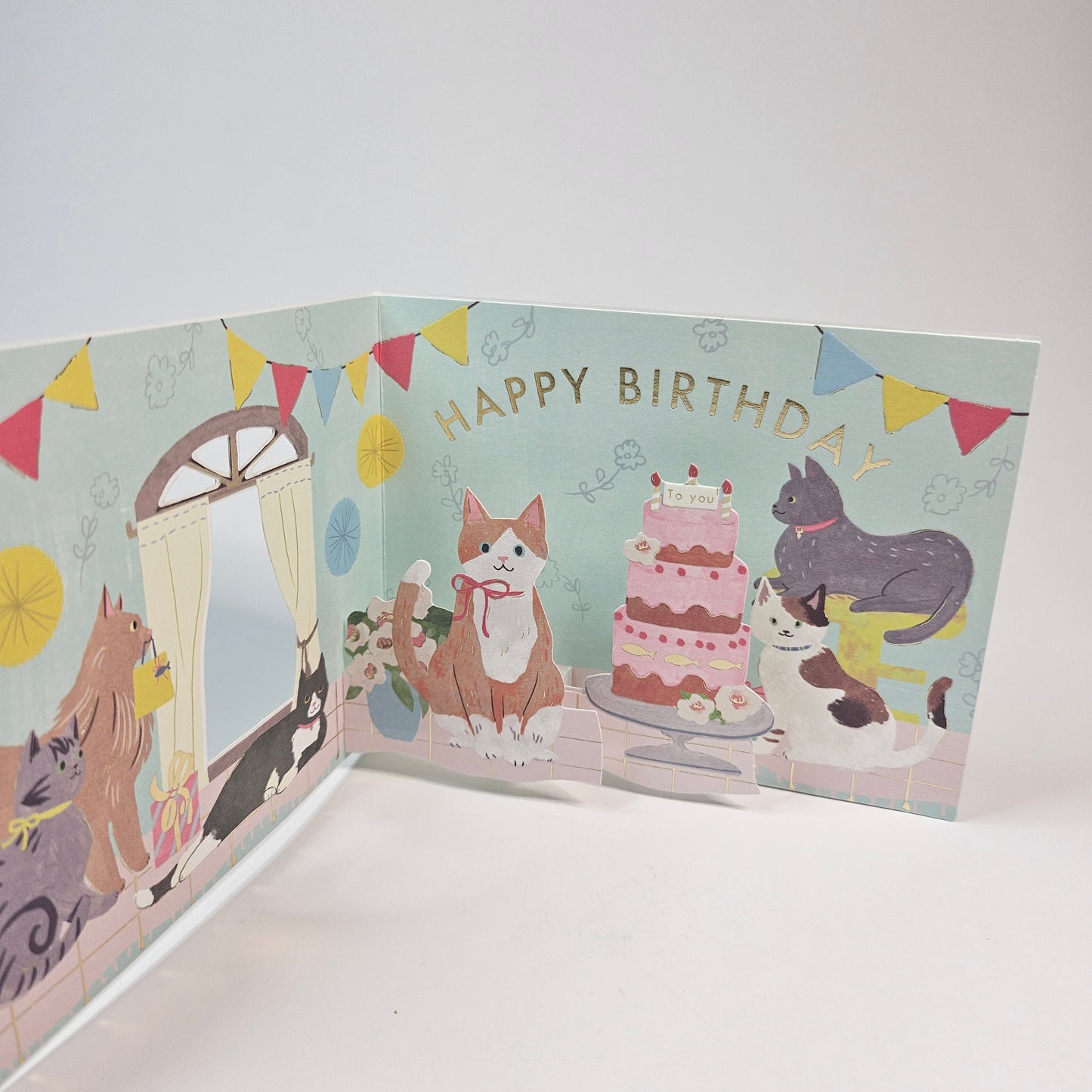 Birthday Pop-up Card (Cat)