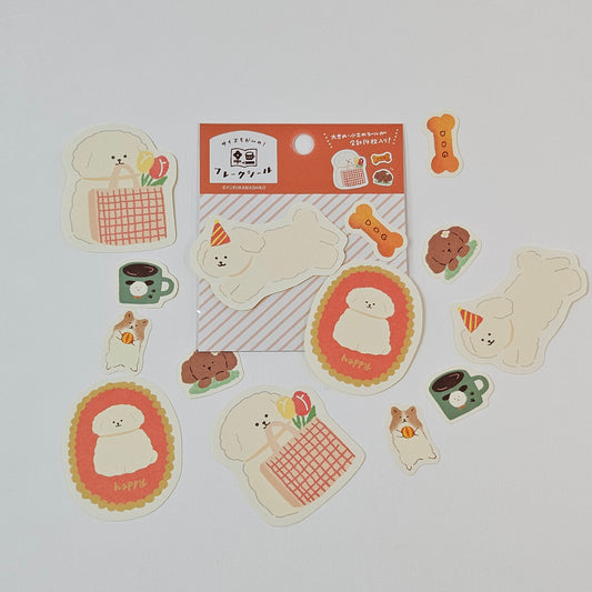 Furukawashiko Flake Stickers - Dog
