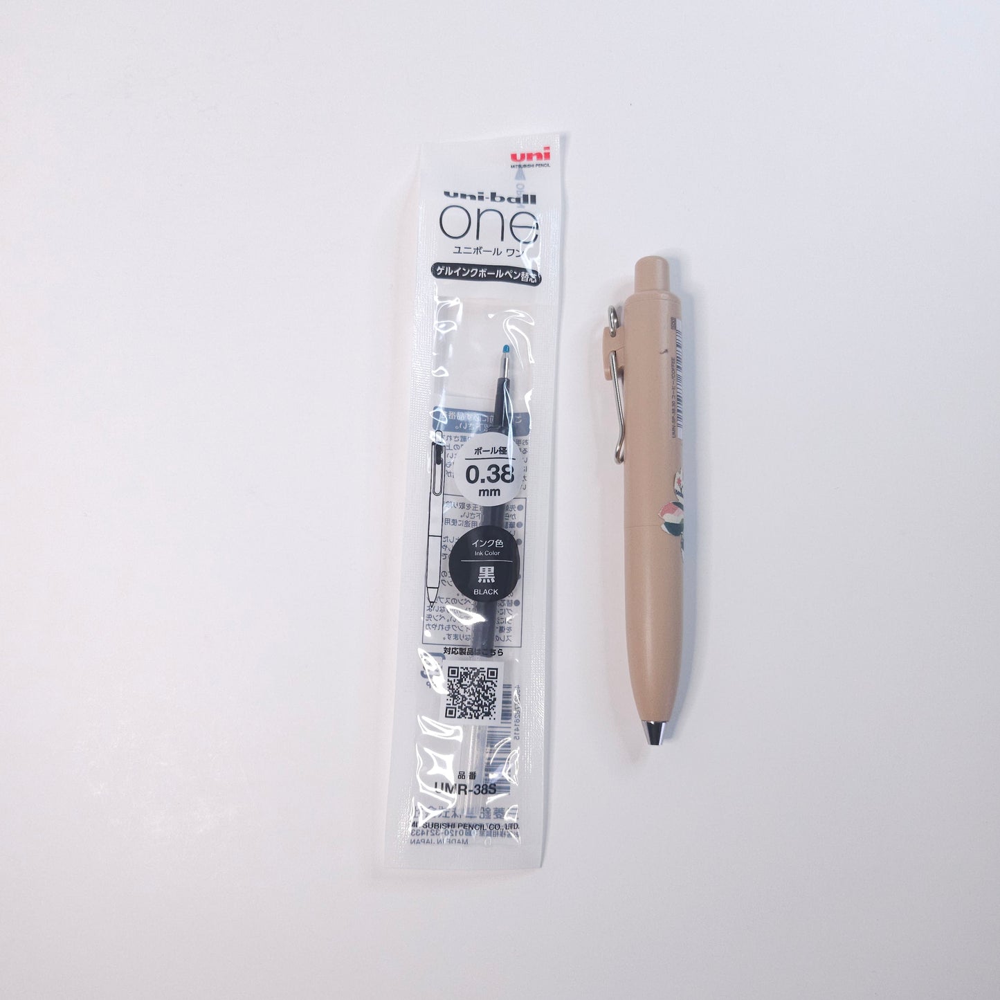 Mitsubishi Pencil Gel Pen ONE P Refill Black 0.38