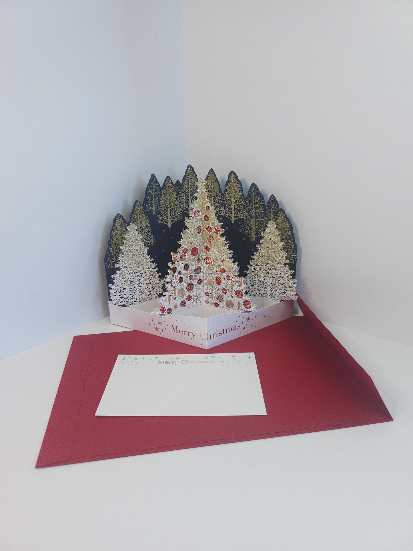 Christmas golden tree card