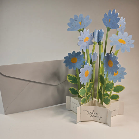 Blue Daisy Pop-up Card