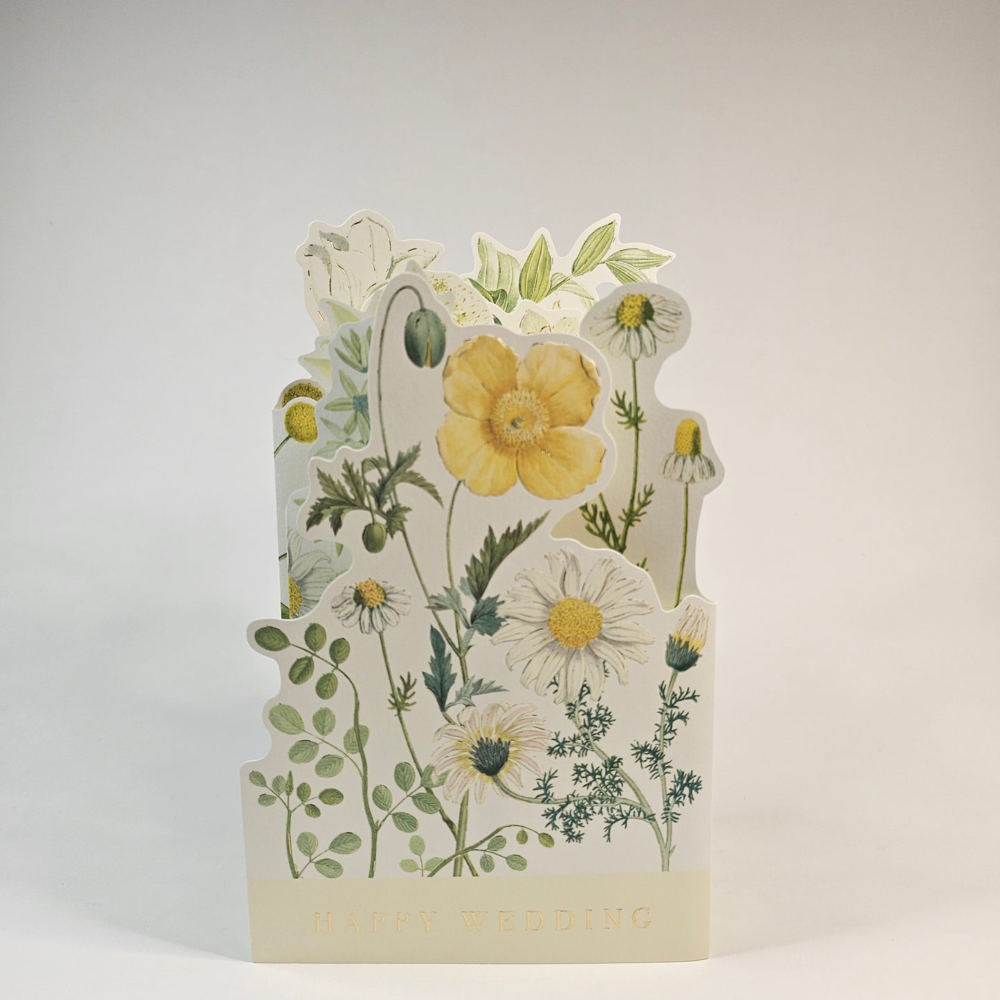 Unfolding Garden Wedding Card