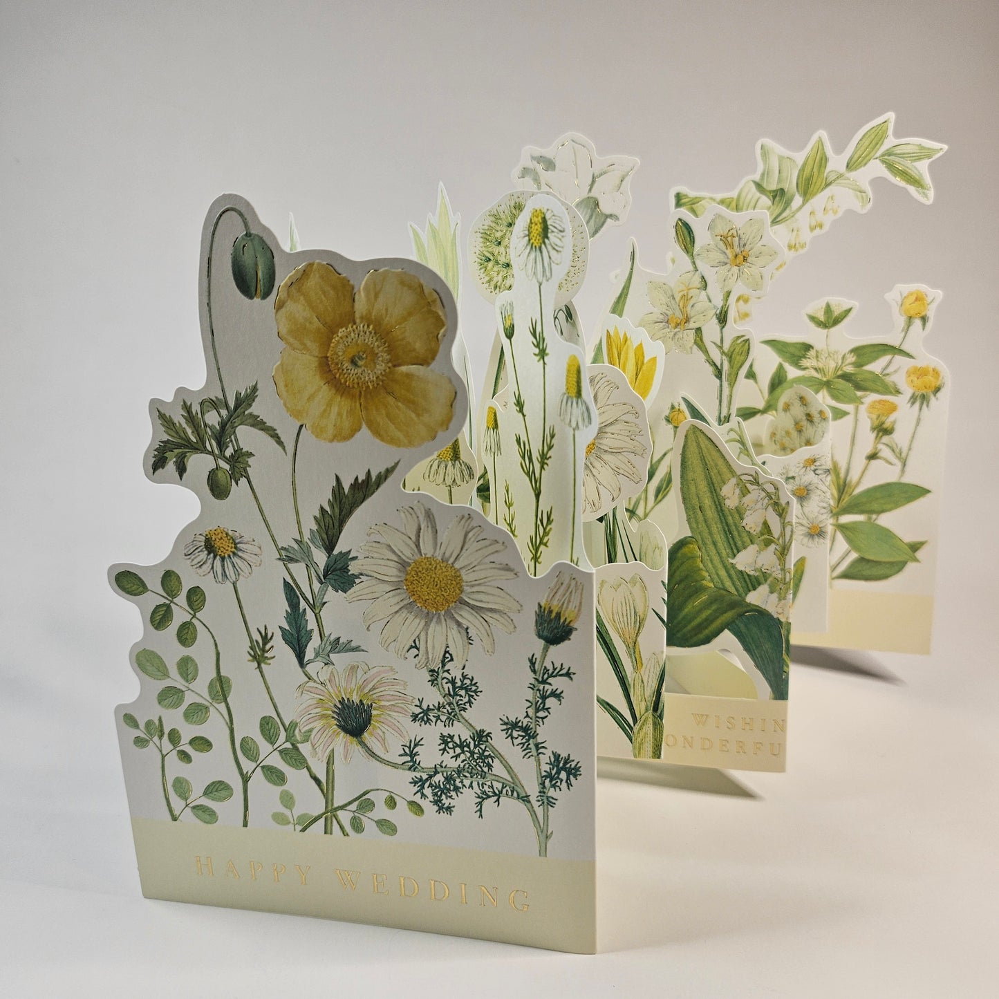 Unfolding Garden Wedding Card