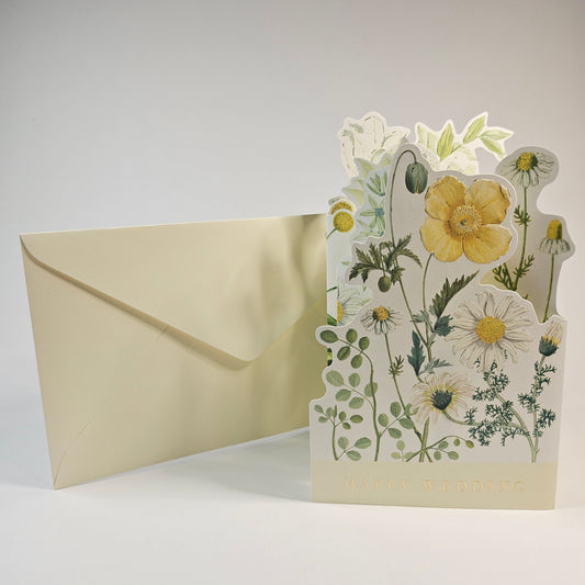 Unfolding Garden Wedding Card