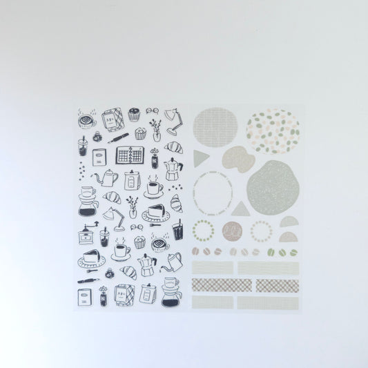 MD Sticker 2641 Two Sheets - Monotone Café