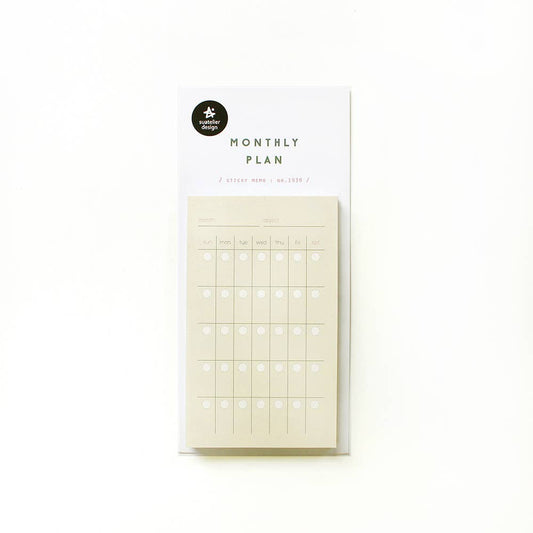 Suatelier design- Monthly Plan - sticky notes