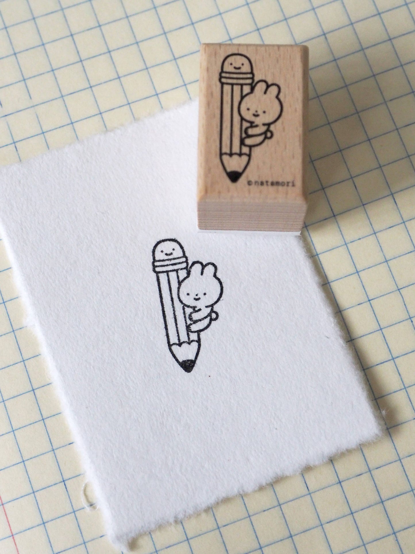Natamori- Bunny pencil • stamp