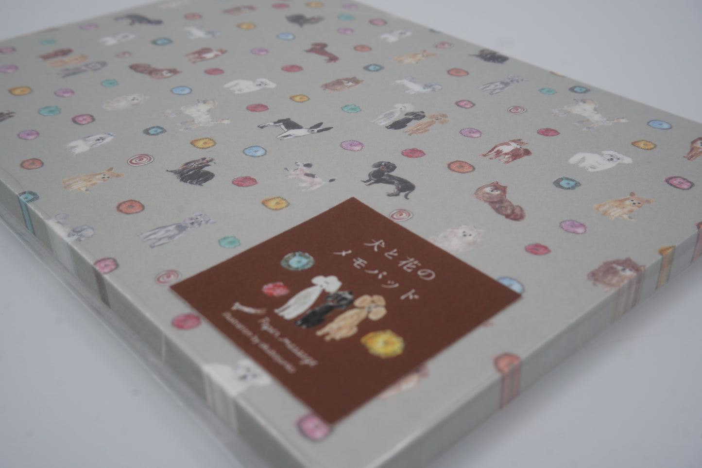 Paper Message Notepad Memo (Dog & flower)