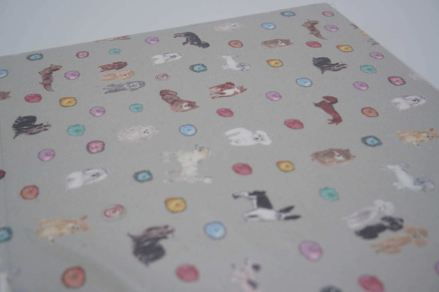 Paper Message Notepad Memo (Dog & flower)