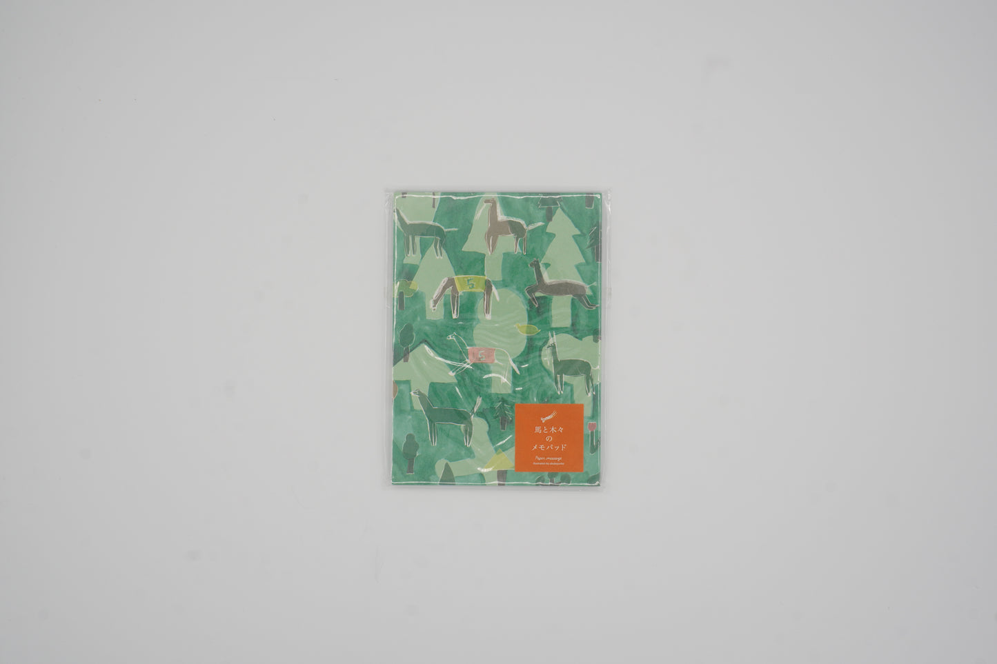 Paper Message Notepad Memo (Horse & Trees)