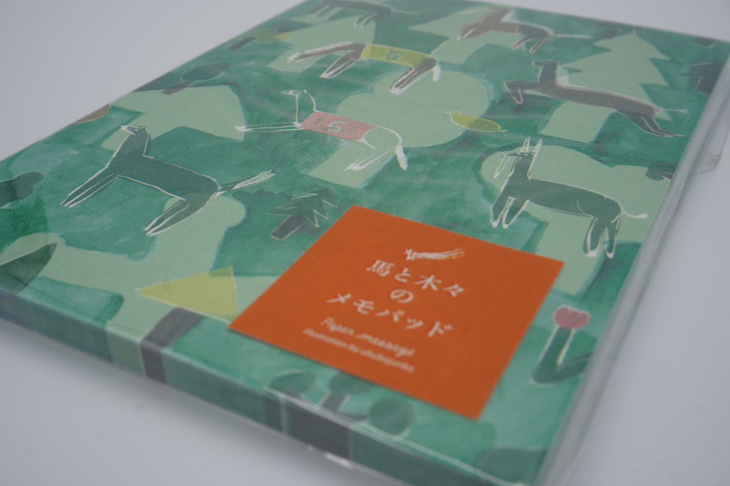 Paper Message Notepad Memo (Horse & Trees)