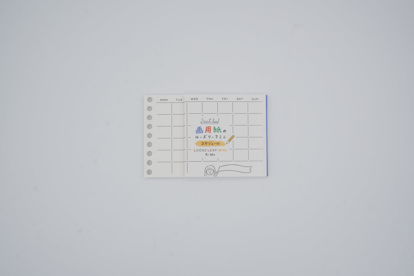 Maruman Loose Leaf Paper - Stitch leaf - Calendar schedule - 9 Holes - Limited Edition