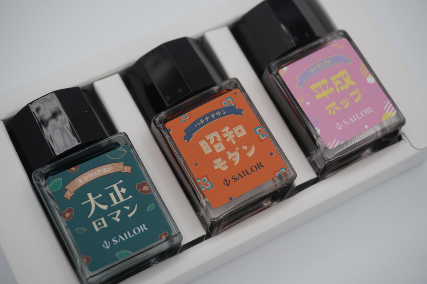 SAILOR Fountain Pen Ink Retro Bottle Ink 10ml 3 color set