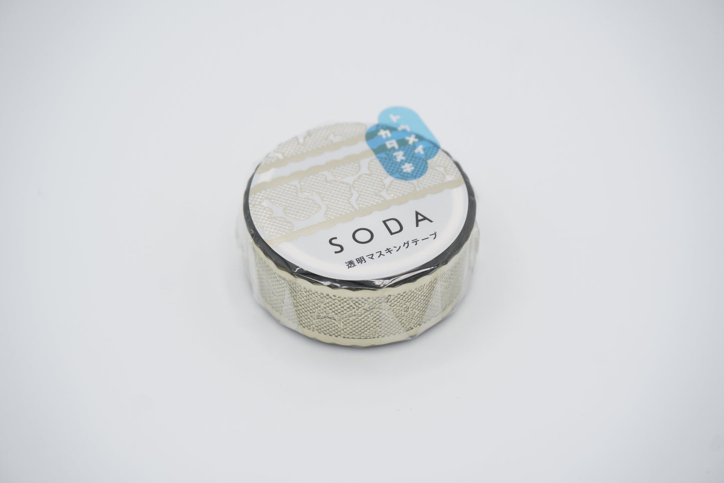 KINGJIM SODA Washi Tape - White Gold Foil X Die-cut Type Lace Ribbon 15mm Vol.5
