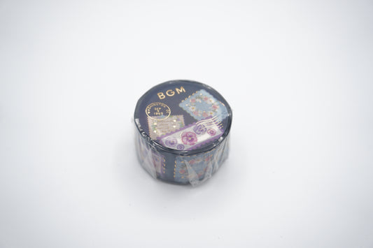 BGM Washi Tape Post office - Plant Blue 20mm
