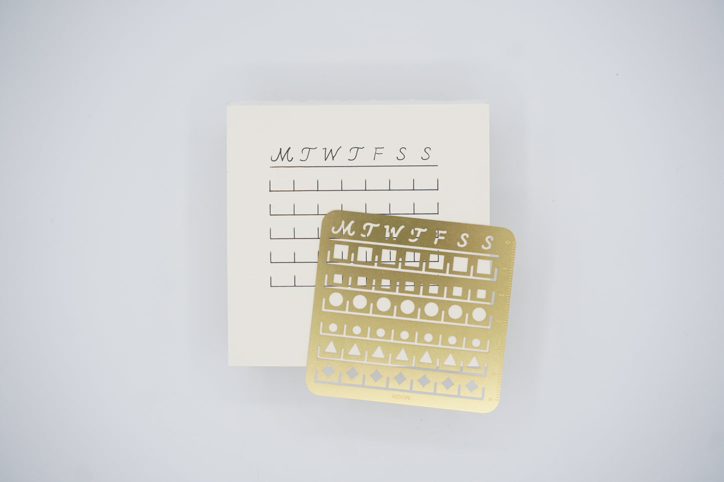 MD Calendar Template Stencil - Monthly Block - Medium