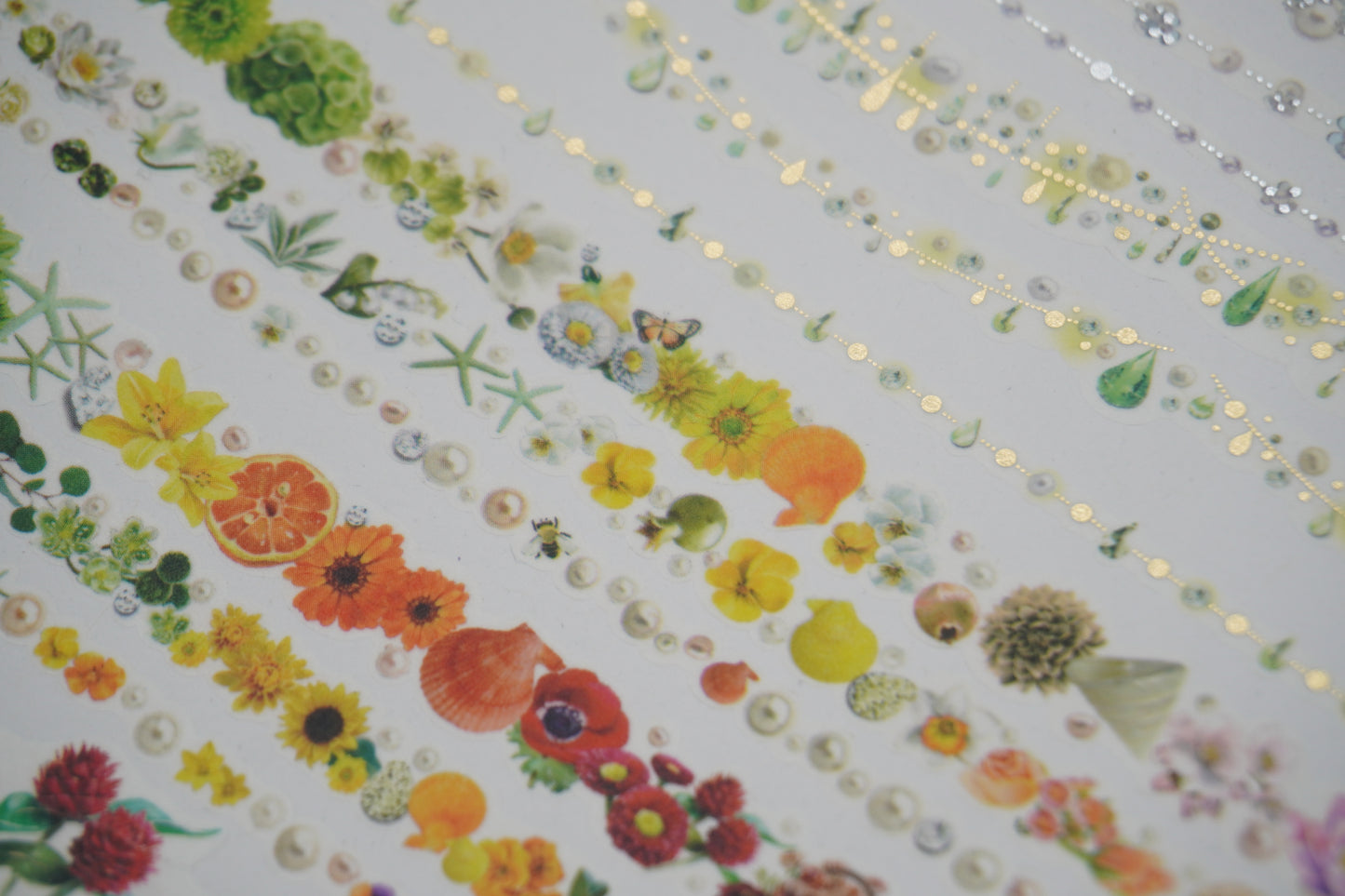 Round Top Masking Tape Yano Design Flower Line series:3