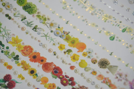 Round Top Masking Tape Yano Design Flower Line series:3