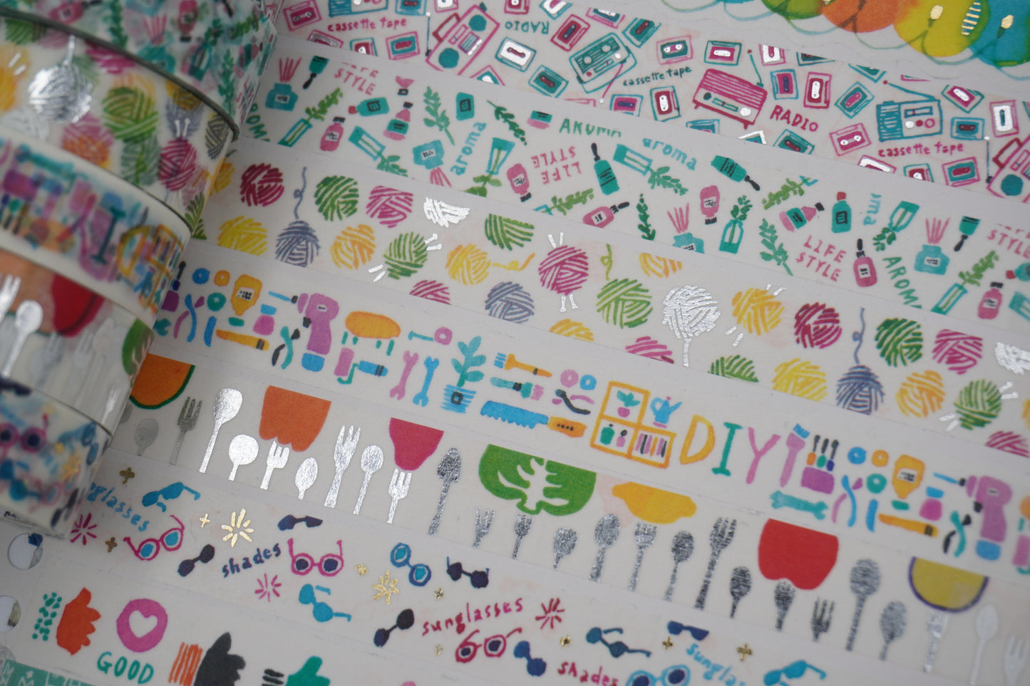 Round top - Washi tape - Space craft - 15mm