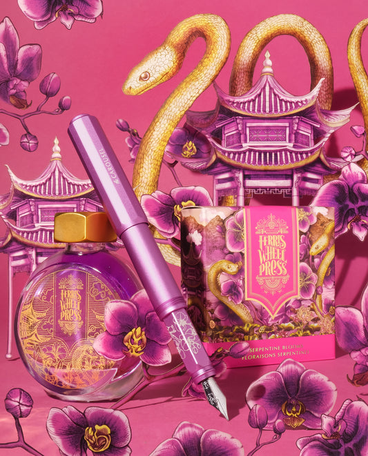 Curious Collaborations - Year of the Snake - Serpentine Blooms Ink