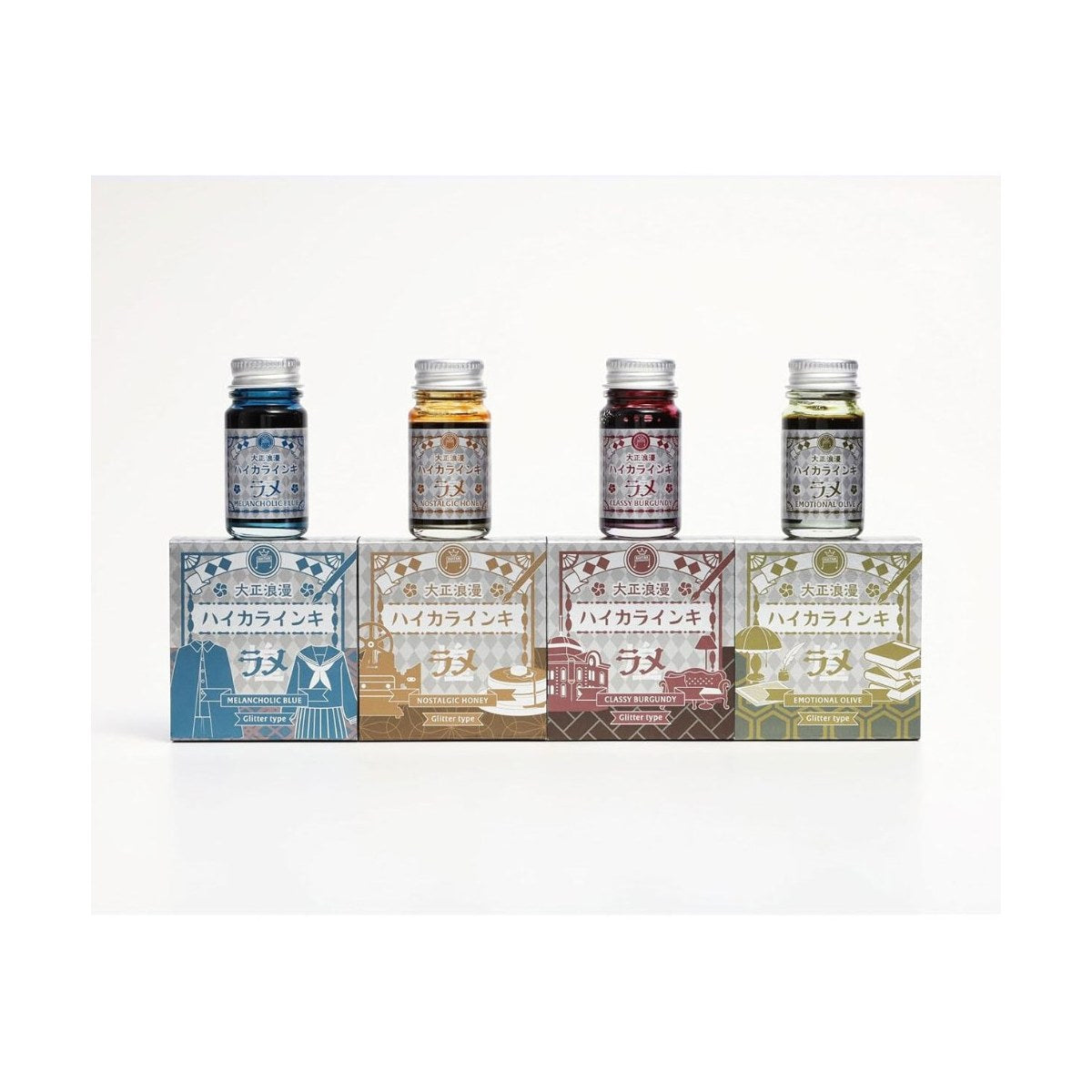 Teranishi Guitar Taisho Roman Haikara Lamé Glitter Ink Emotional Olive (12ml)