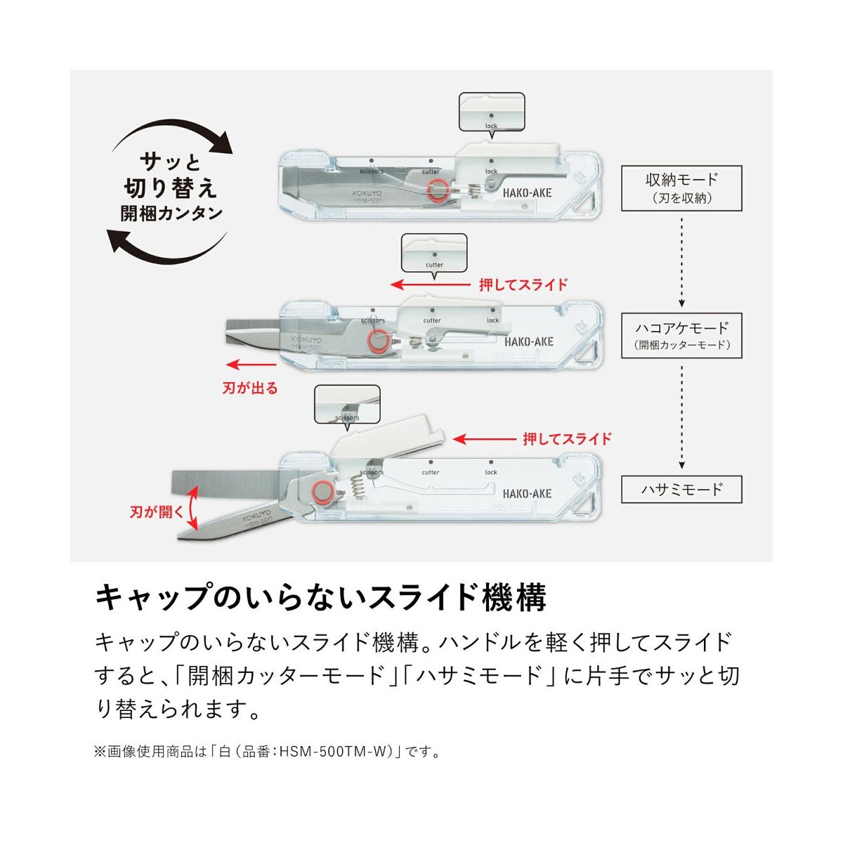 KOKUYO Hakoake 2-Way Portable Scissors & Box Cutter