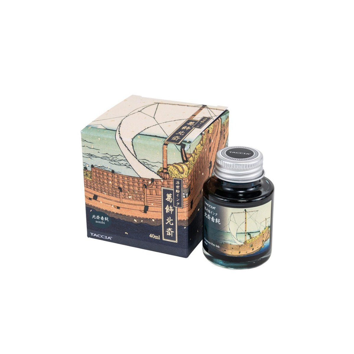 Nakabayashi Ukiyo-e Fountain Pen Ink Hokusai Ao-nibi (40ml)