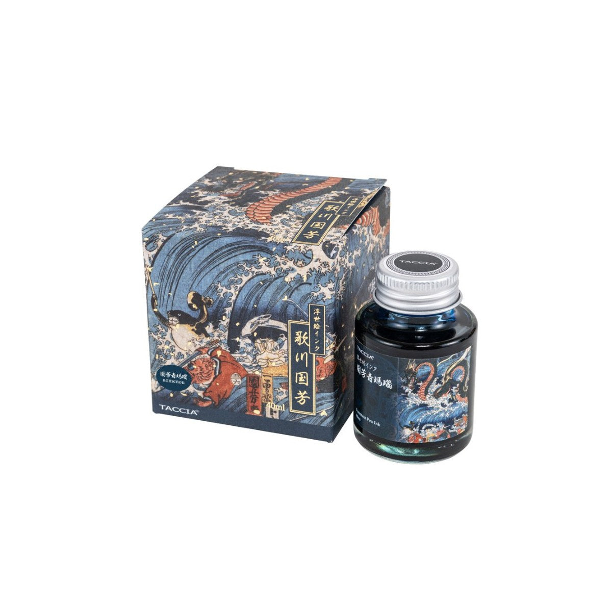 Nakabayashi Ukiyo-e Fountain Pen Ink Kuniyoshi Ao-meno (Blue Agate) (40ml)