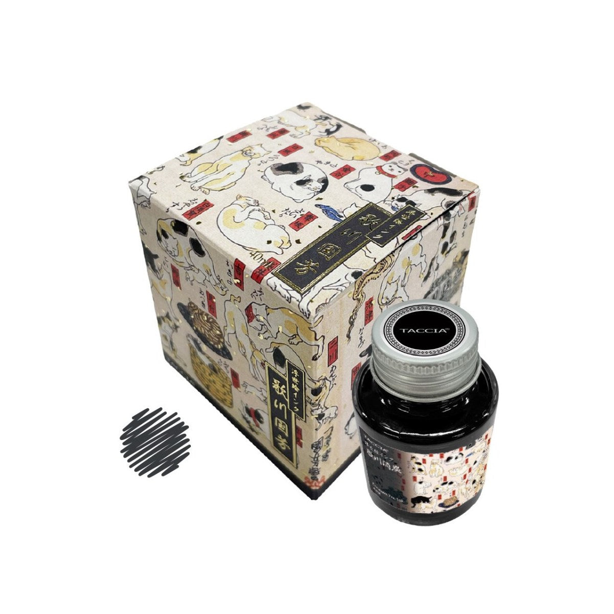 Nakabayashi Ukiyo-e Fountain Pen Ink Kuniyoshi Keshi-zumi (Charcoal) (40ml)