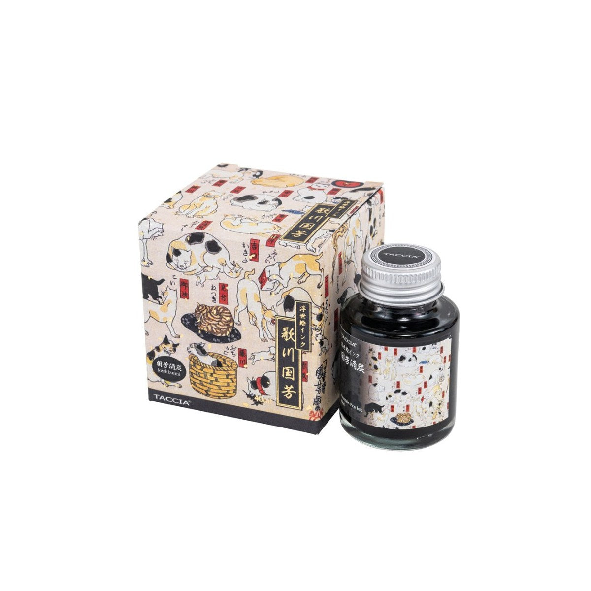 Nakabayashi Ukiyo-e Fountain Pen Ink Kuniyoshi Keshi-zumi (Charcoal) (40ml)